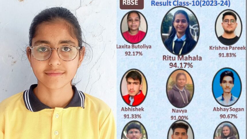 Rajasthan 10th Result 2024 Sikar Topper 1