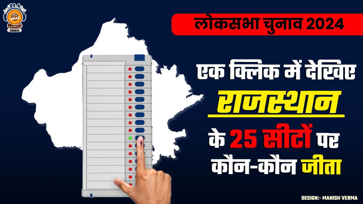 Rajasthan Lok Sabha 25 Seats Results 2024